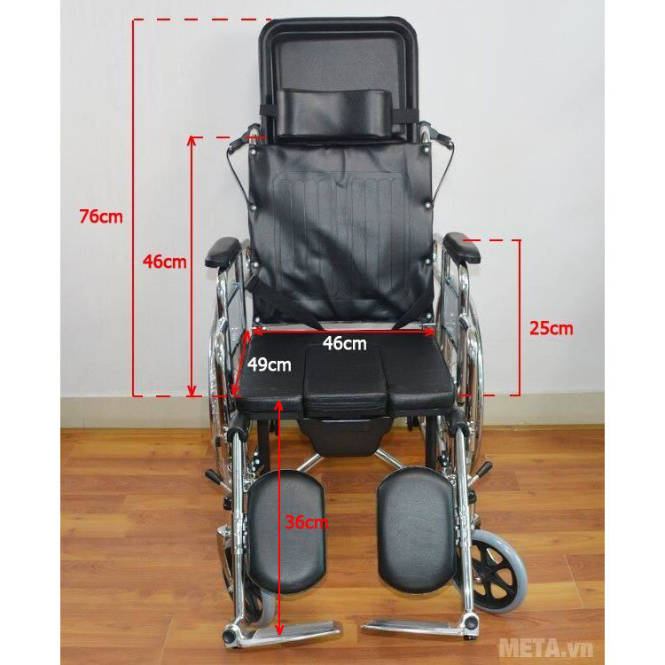 Xe lăn đa năng Lucass X607 (2 bánh xe chống lật)