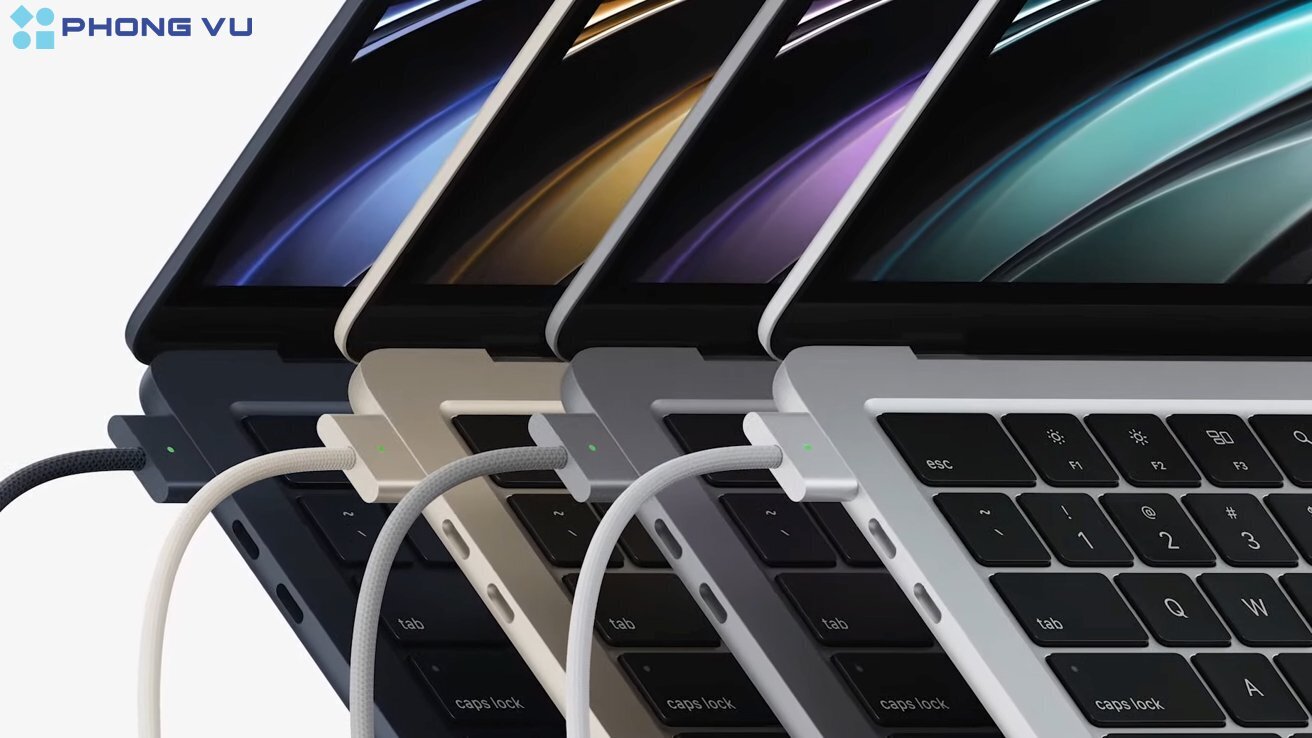 MacBook Air M2 2022 13 inch (24GB/256GB SSD) được trang bị đầy đủ các cổng kết nối