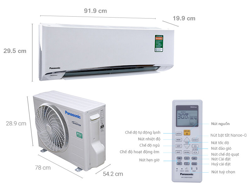 Máy lạnh Panasonic Inverter 1.5 HP CU/CS-U12TKH-8 Máy lạnh Panasonic Inverter 1.5 HP CU/CS-U12TKH-8