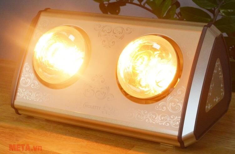 Đèn sưởi nhà tắm 2 bóng Moletty M-02HR (có điều khiển từ xa)