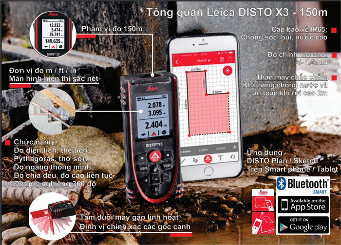 Máy đo khoảng cách laser Leica DISTO X3