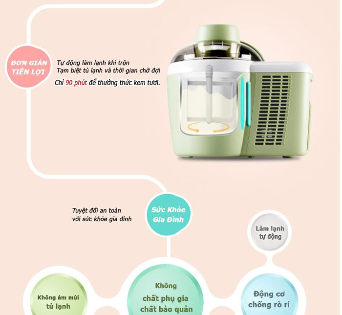 Máy làm kem tươi Tiross TS-9090