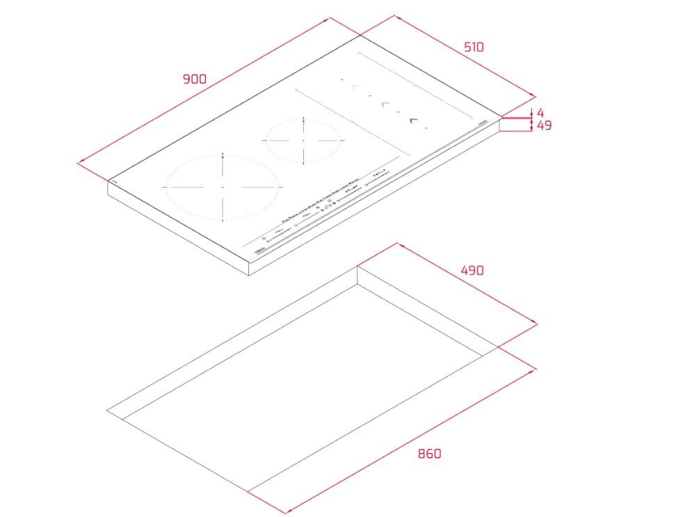 IZS 96700 MST BK lắp âm tủ IZS 96700 MST BK