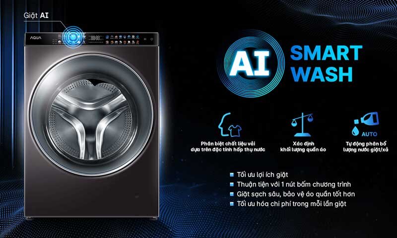 Máy giặt Aqua Inverter 15 kg AQD-DH1500G.PP