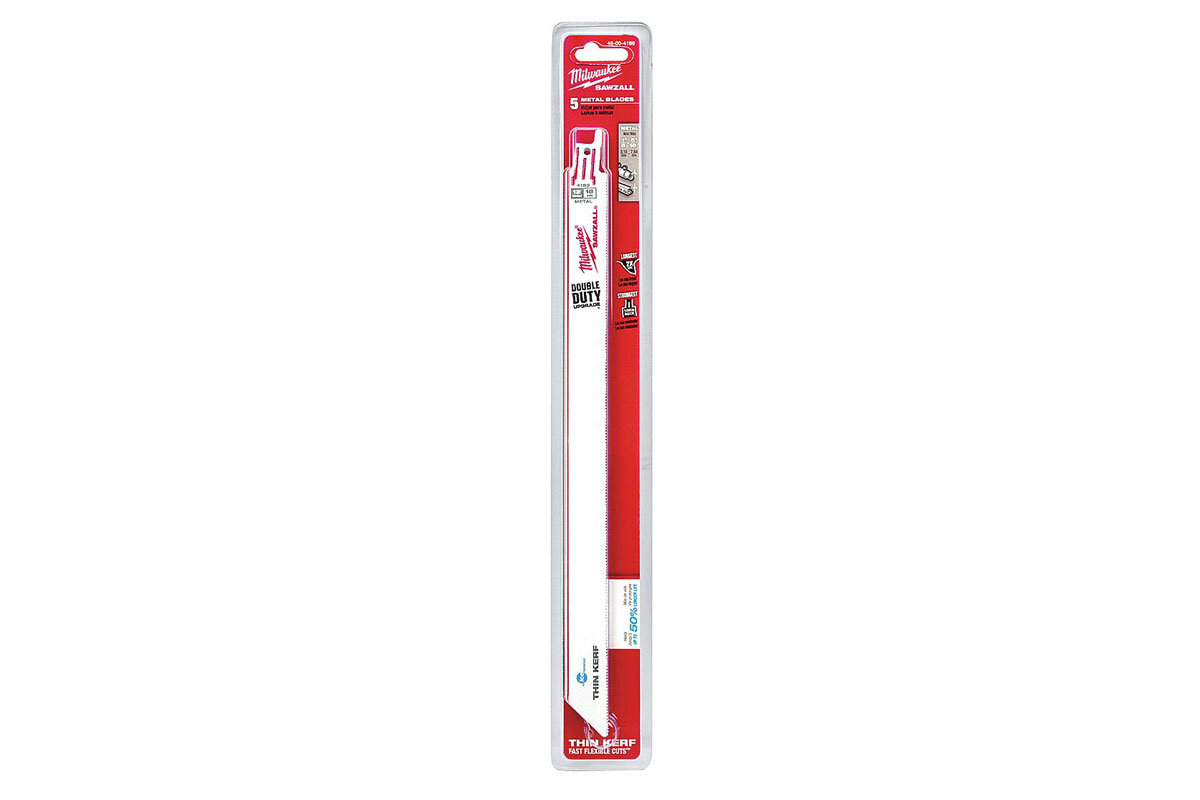 Bộ 5 lưỡi cưa kiếm sắt TORCH mỏng T18-25.4mm Milwaukee 48-00-4189