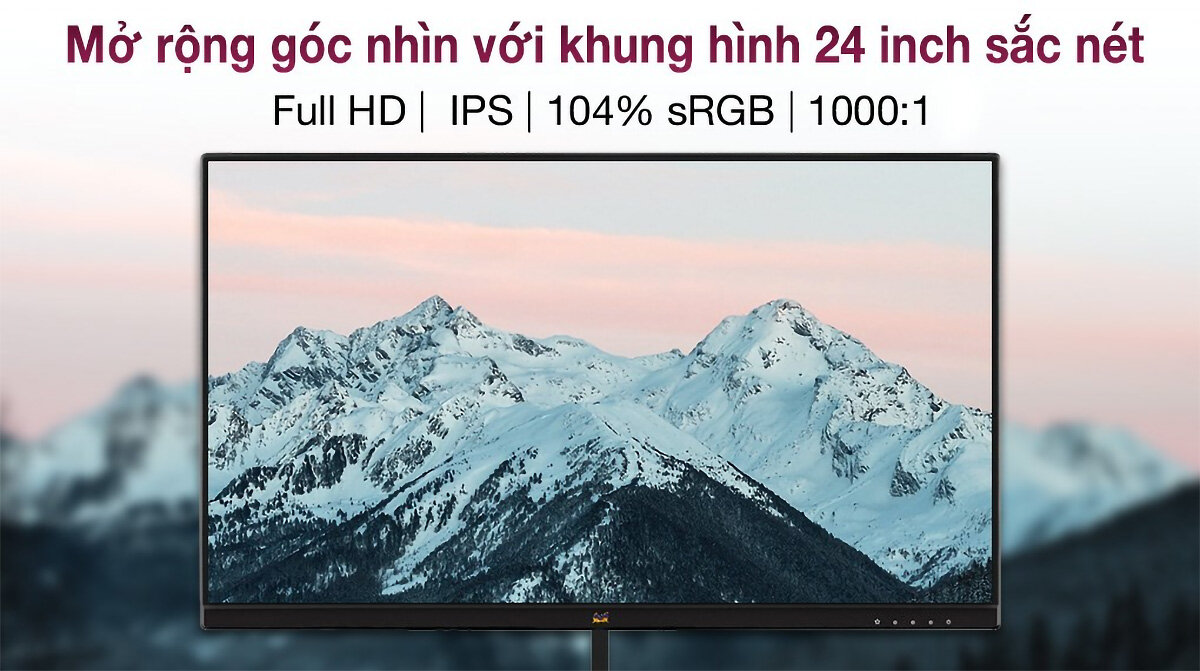ViewSonic VX2479A-HD-PRO sở hữu độ phân giải FHD 1080p