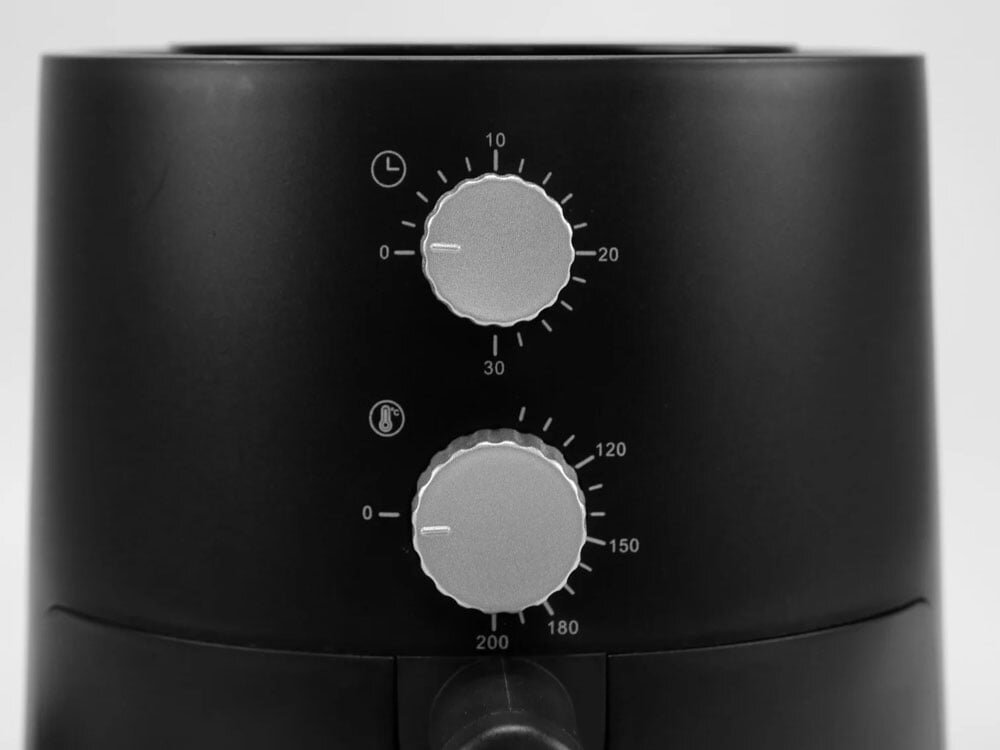 Nồi chiên không dầu Mishio MK320 1,2 lít được trang bị 2 núm vặn cơ