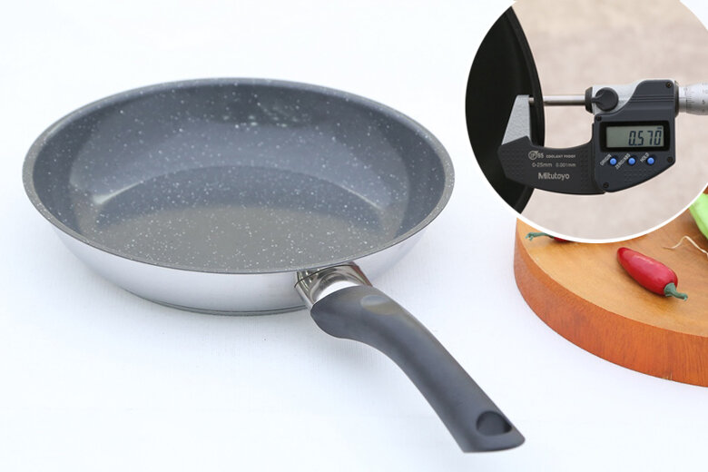 Chảo inox 3 đáy chống dính ceramic 24 cm Kitchinox_KC-24CR Chảo inox 3 đáy chống dính ceramic 24 cm Kitchinox_KC-24CR