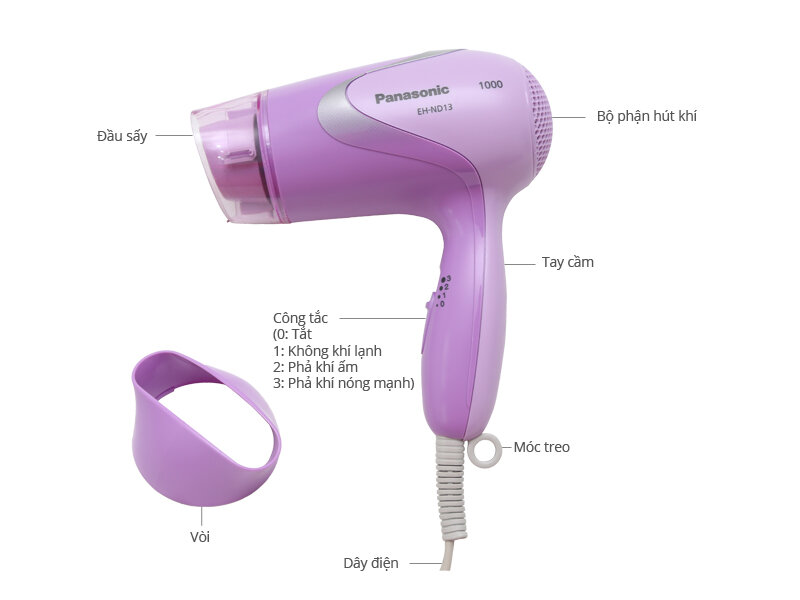 Máy sấy tóc Panasonic EH-ND13-V645 Máy sấy tóc Panasonic EH-ND13-V645