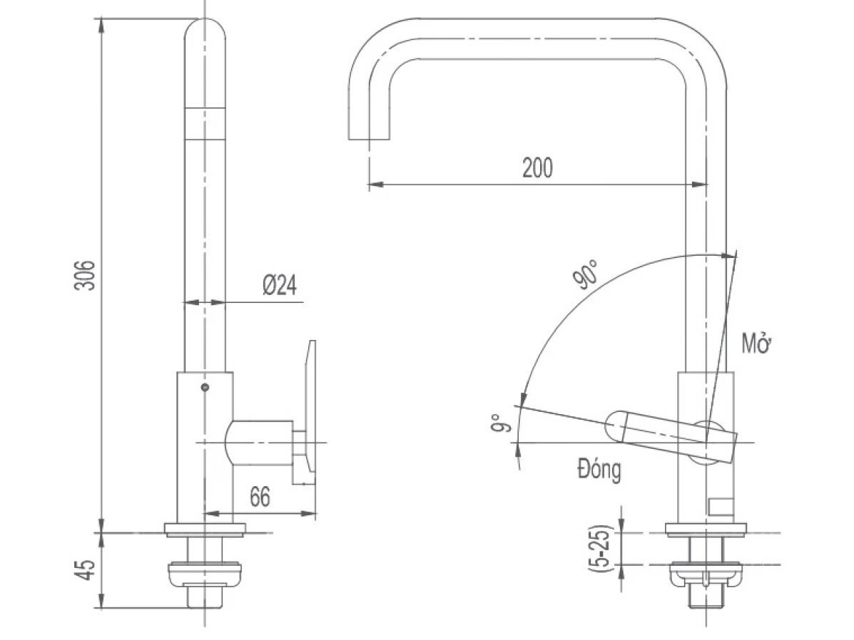 Vòi bếp Inax SFV-30