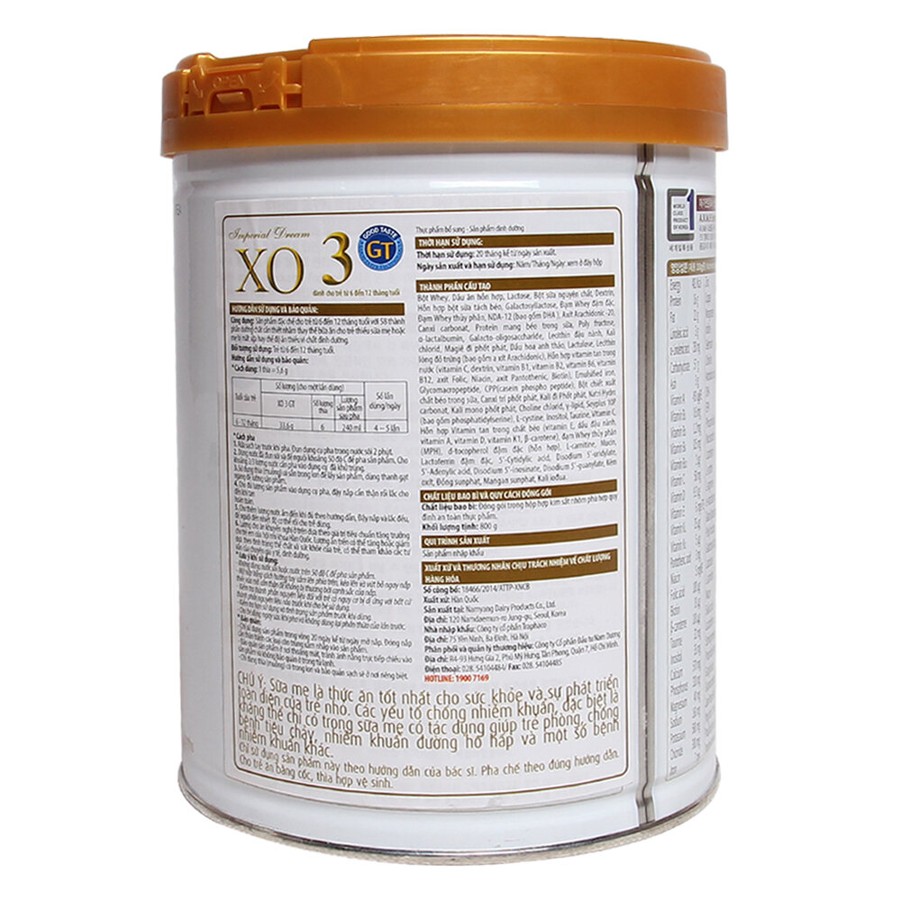  Sữa XO số 3 800g (6 - 12 tháng)