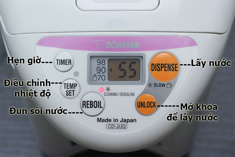 Bình Thủy điện Zojirushi CD-JUQ30-FS 3.0 lít Bình Thủy điện Zojirushi CD-JUQ30-FS 3.0 lít