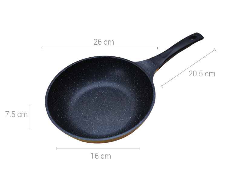 Chảo nhôm chống dính 26 cm Goldsun DP-GD1026