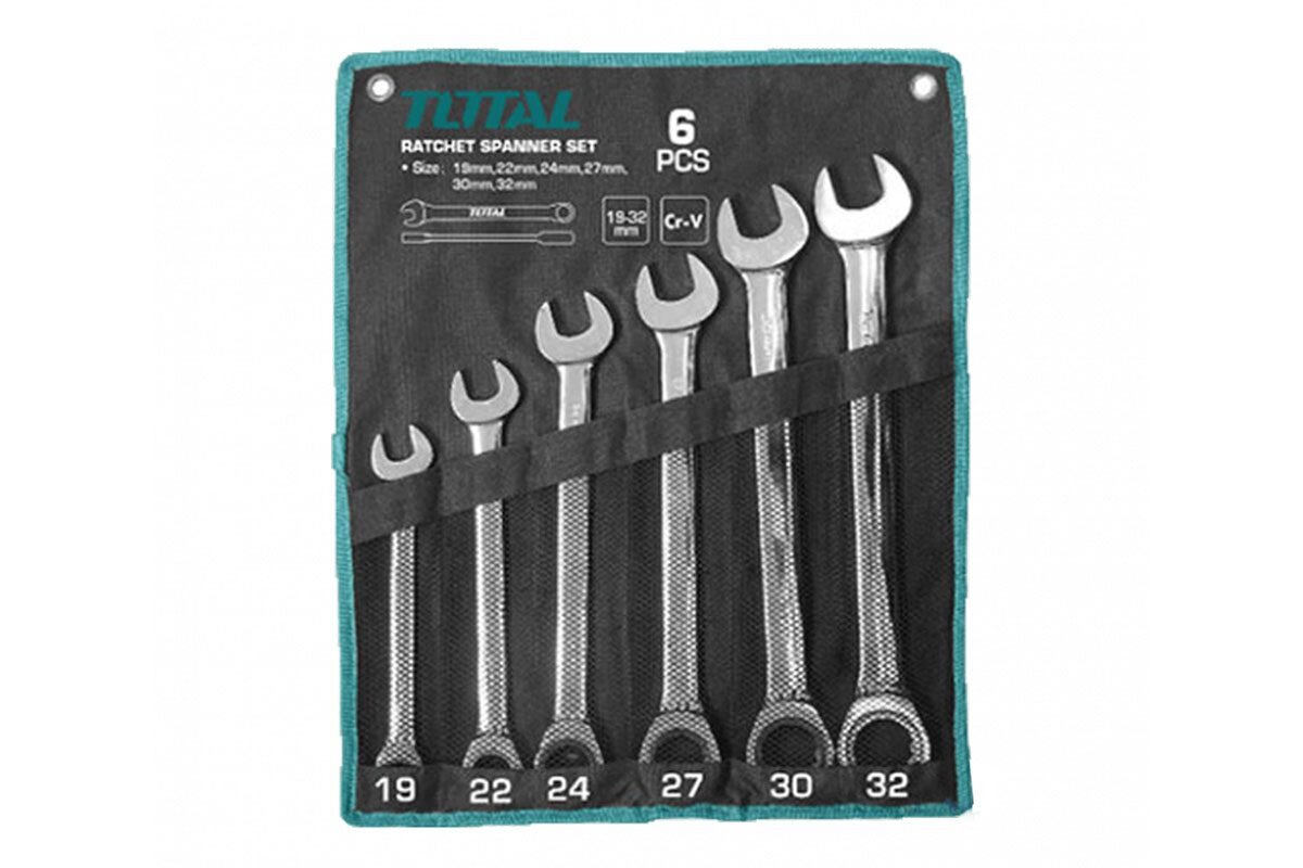 Bộ cờ lê vòng miệng tự động 19-32mm Total THT102RK061