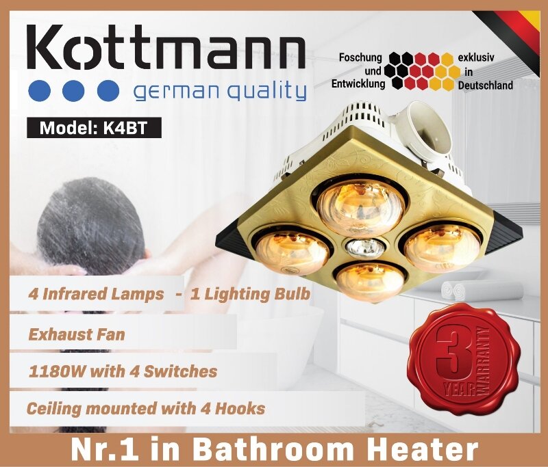 Đèn sưởi nhà tắm Kottmann K4BT