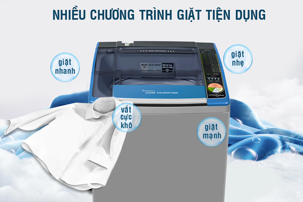 Máy Giặt Cửa Trên Inverter Aqua AQW-DQ105ZT (10.5Kg)
