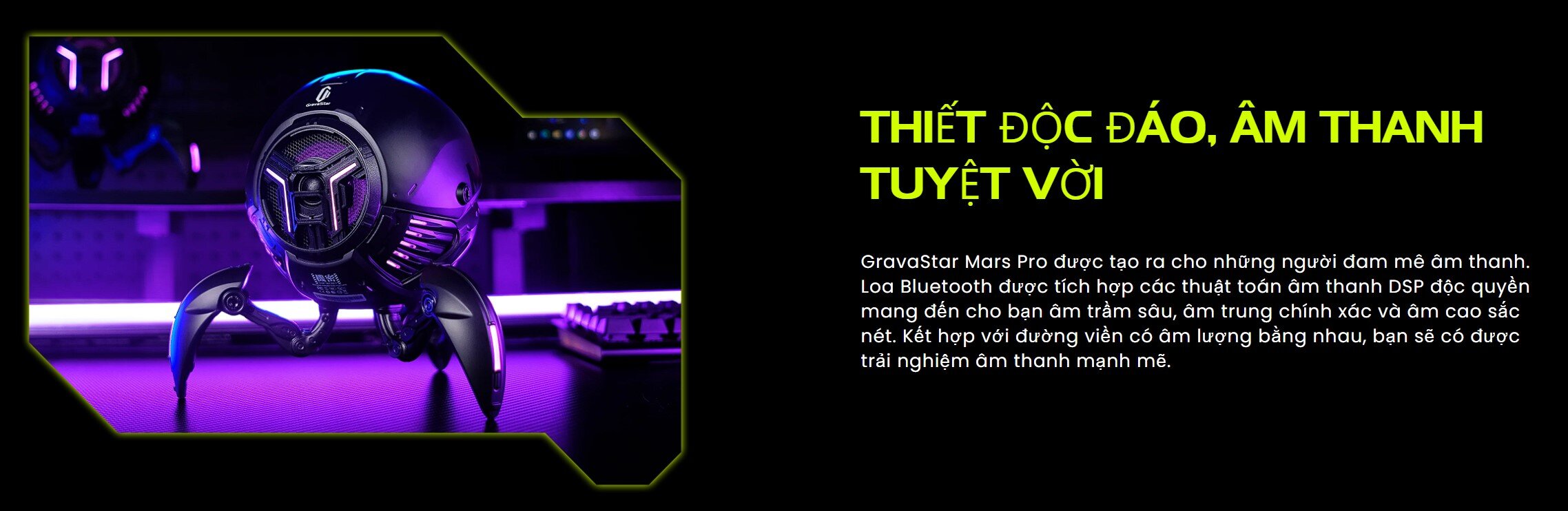 Loa GravaStar Mars Pro - Màu đen