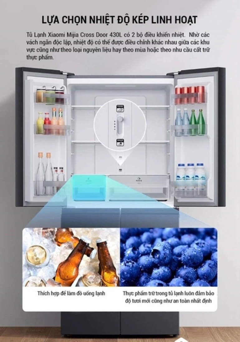 Tủ lạnh Xiaomi Mijia Cross Door 430L BCD-430WMSA