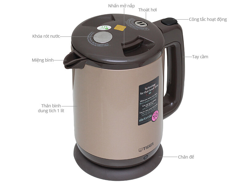 Bình siêu tốc Tiger PCD-A10W 1.0 lít