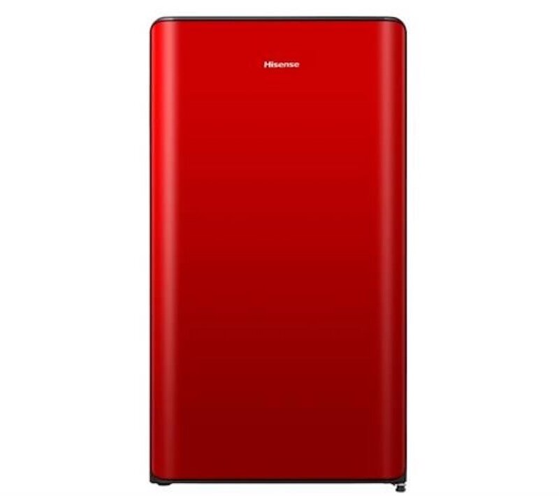 Tủ lạnh Hisense HR08DR sở hữu thiết kế tinh tế, hiện đại với lớp vỏ màu đỏ sang trọng