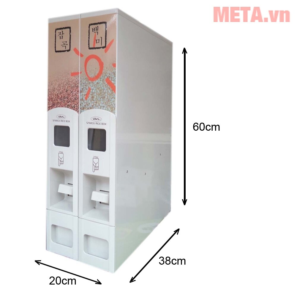 Thùng đựng gạo Samick SR-520W 2 ngăn 20kg Thùng đựng gạo Samick SR-520W 2 ngăn 20kg