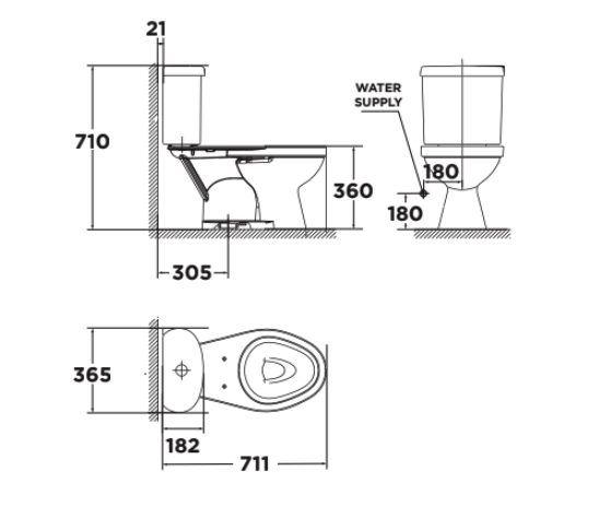 Bản vẽ kỹ thuật bồn cầu điện tử American Standard PLAT KP-8310