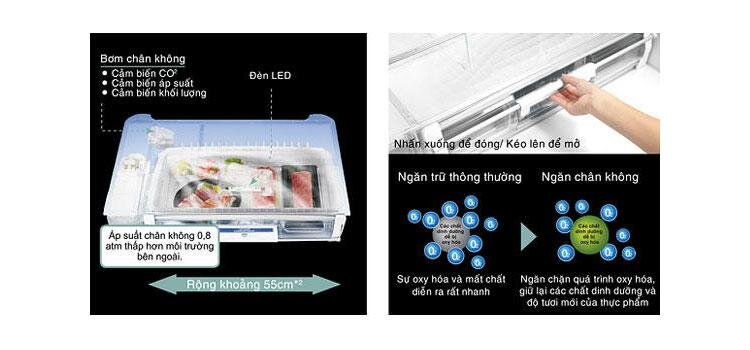 Tủ lạnh 6 cánh Hitachi SF48CMS/W 497 Lít