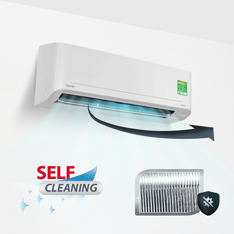 Điều hòa Toshiba Inverter 9000 BTU 1 chiều RAS-H10S5KCV2G-V gas R-32 6 Điều hòa Toshiba 9000 BTU 1 chiều inverter RAS-H10S5KCV2G-V