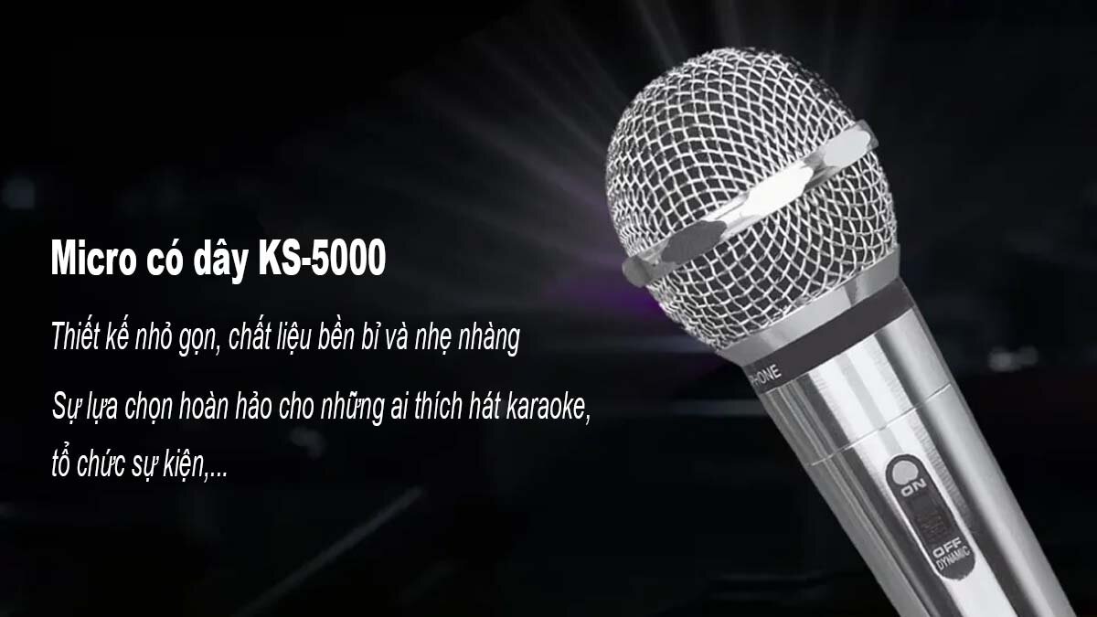 Micro KS-5000 có thiết kế hiện đại, chất liệu bền bỉ và dễ dàng cầm nắm