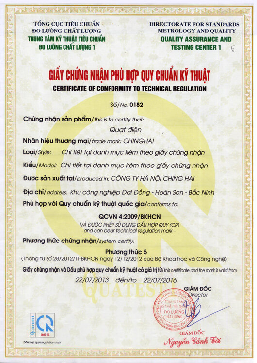 Quạt treo tường Ching Hai W24-4T (4 cánh trắng) Quạt treo tường Ching Hai W24-4T (4 cánh trắng)