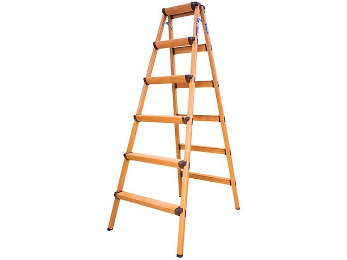 Thang nhôm gấp chữ A Nikawa NKD-06 có 6 bậc với chiều cao 1.5m