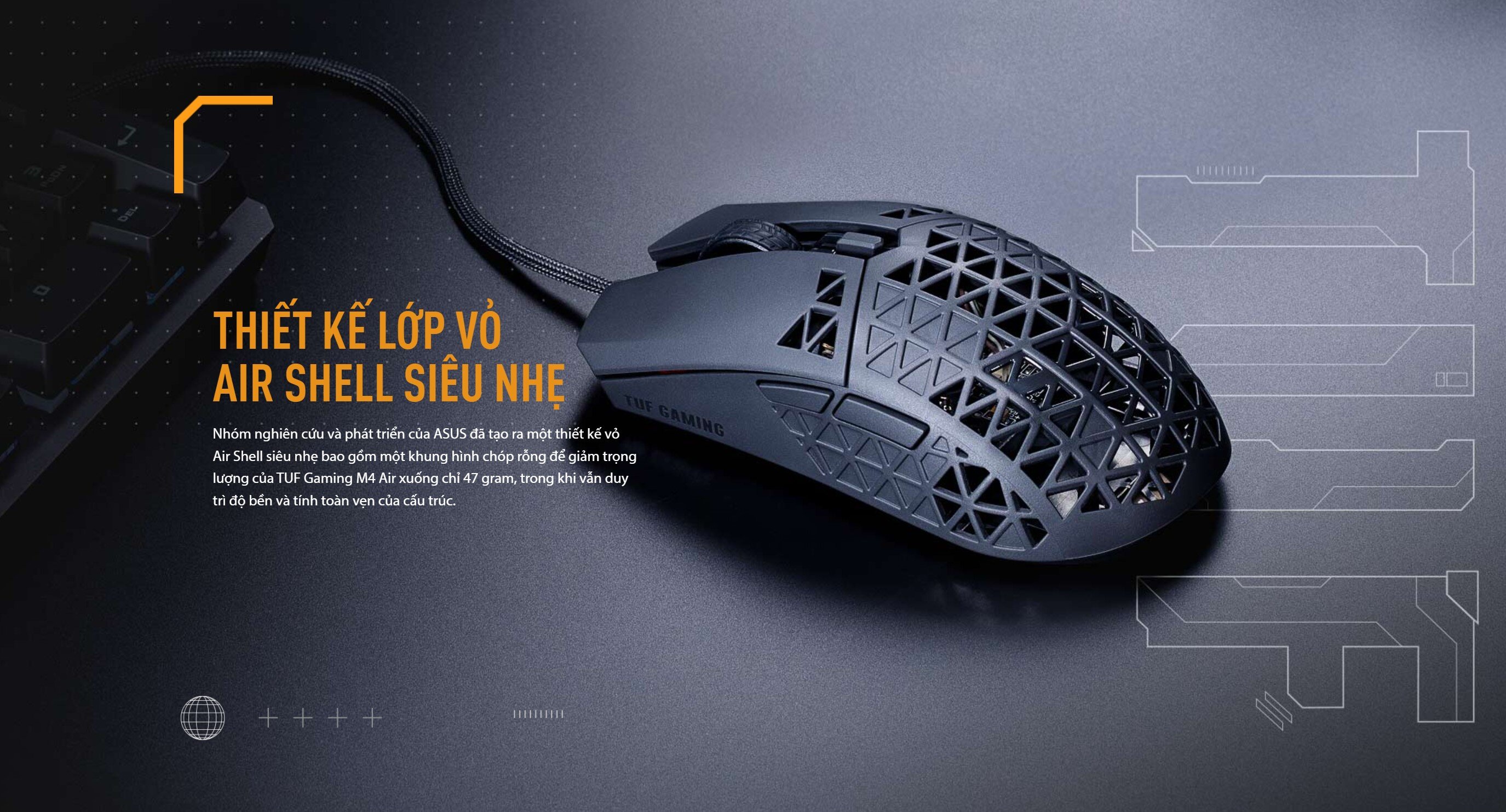 Chuột game Asus TUF M4 Air (USB)