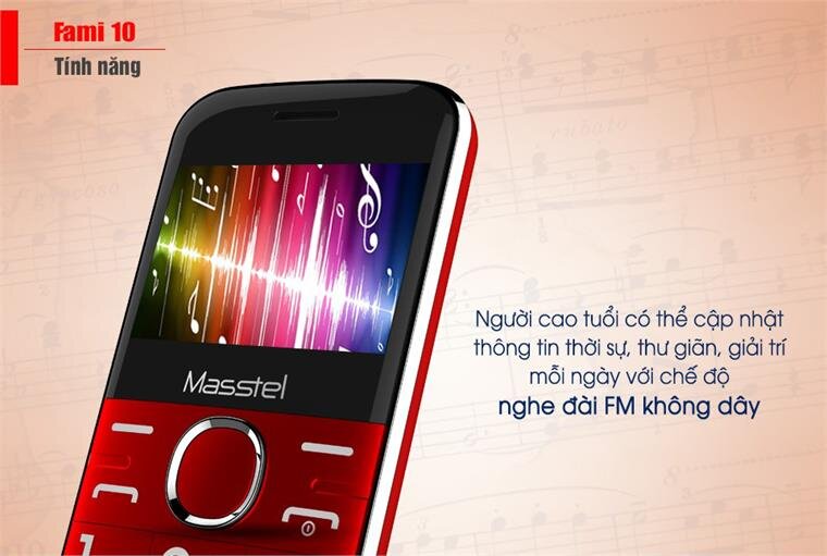 Điện thoại Masstel Fami 10 Gold