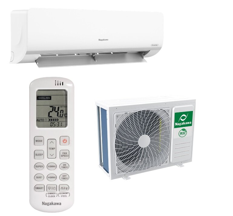 Điều hòa Nagakawa Inverter 12000 BTU 2 chiều NIS-A12R2H10 gas R-32