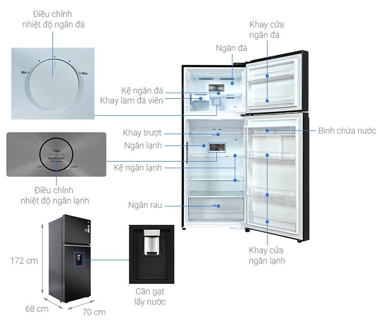 Tủ lạnh LG Inverter 374 lít GN-D372PSA – Điện Máy ĐTC