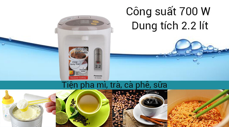 Bình thủy điện Panasonic NC-EG2200CSY 2.2 lít