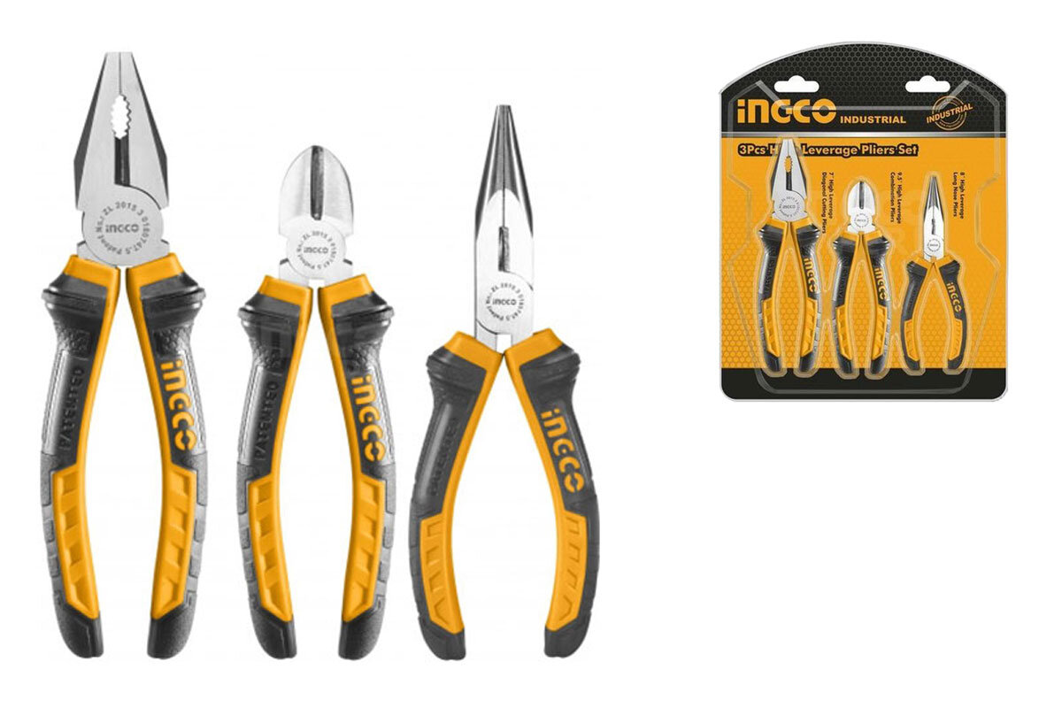 Bộ 3 kềm răng, cắt và nhọn INGCO HKPS08318