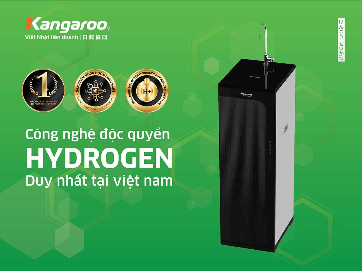 Máy lọc nước RO Kangaroo 10 lõi KG100HC2 có khả năng tạo nước Hydrogen tốt cho sức khỏe