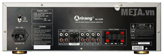 Máy tăng âm amply karaoke Arirang PA-330R Máy tăng âm amply karaoke Arirang PA-330R