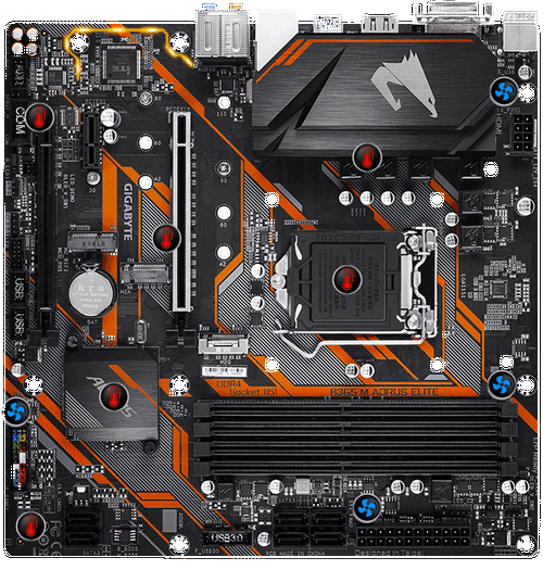 Main Gigabyte B365M AORUS ELITE (Chipset Intel B365/ Socket LGA1151/ VGA onboard)