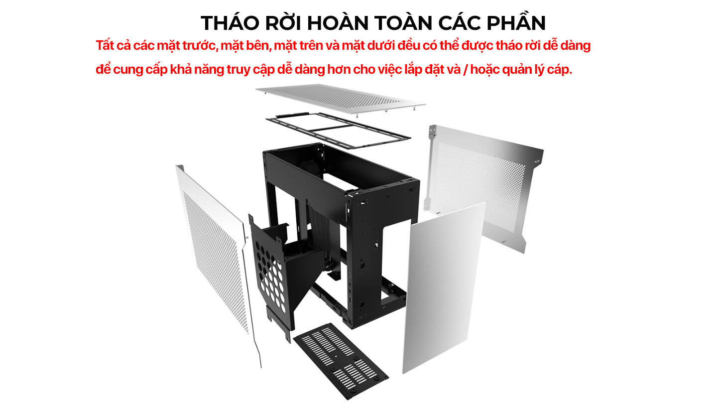 Vỏ Case LIAN-LI A4 H2O Black (Mini Tower/Màu Đen/Kèm sẵn PCIE 4.0)