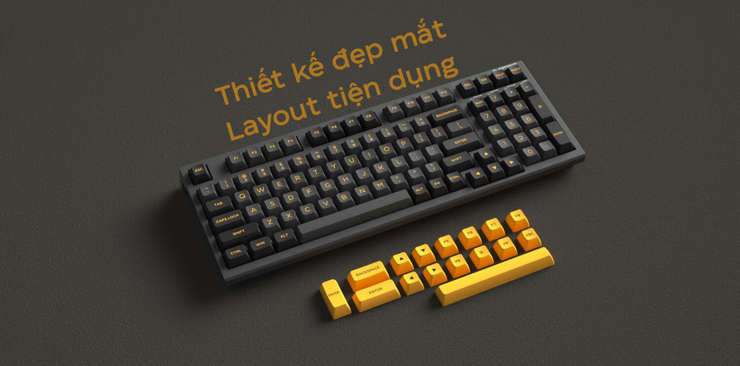 Bàn phím cơ FLEsport FL980 SAM Polar Night FSA Red sw (Kailh Box)