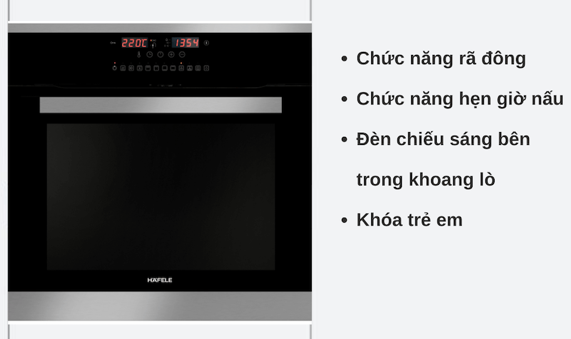Lò nướng Hafele HO-T60D có thiết kế hiện đại