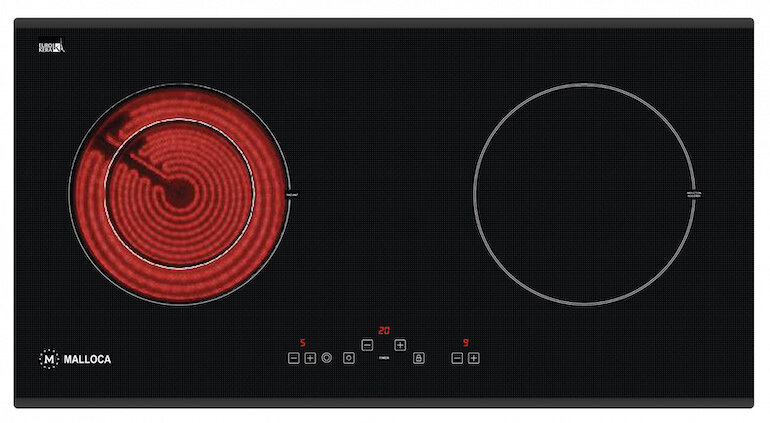 Bếp từ hồng ngoại âm 2 vùng nấu Malloca MH-02IR LB