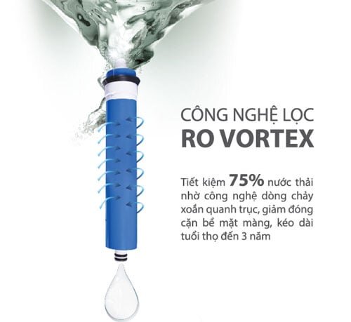 máy lọc nước Kangaroo Hydrogen 2 vòi KG100HK sử dụng cộng nghệ RO Vortex hiện đại