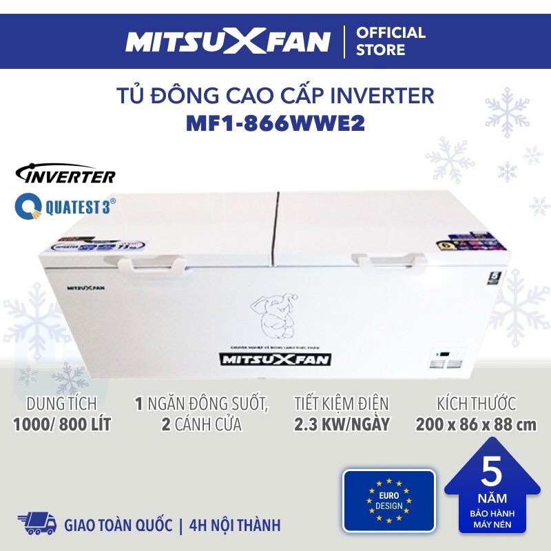Tủ đông Mitsuxfan inverter 1 ngăn 800 lít MF1-866WWE2