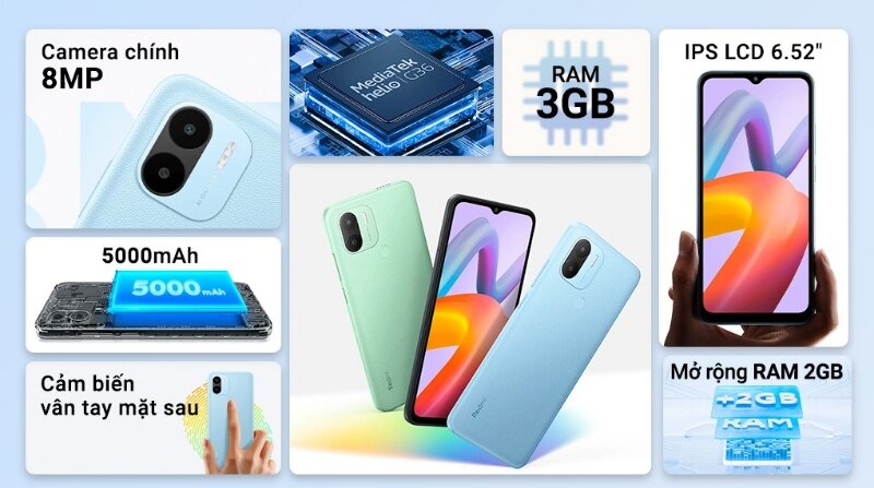 Điện thoại Xiaomi Redmi A2 Plus thiết kế