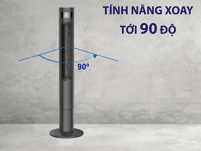 Quạt tháp Panworld PW-8105 có khả năng quay 90 độ 