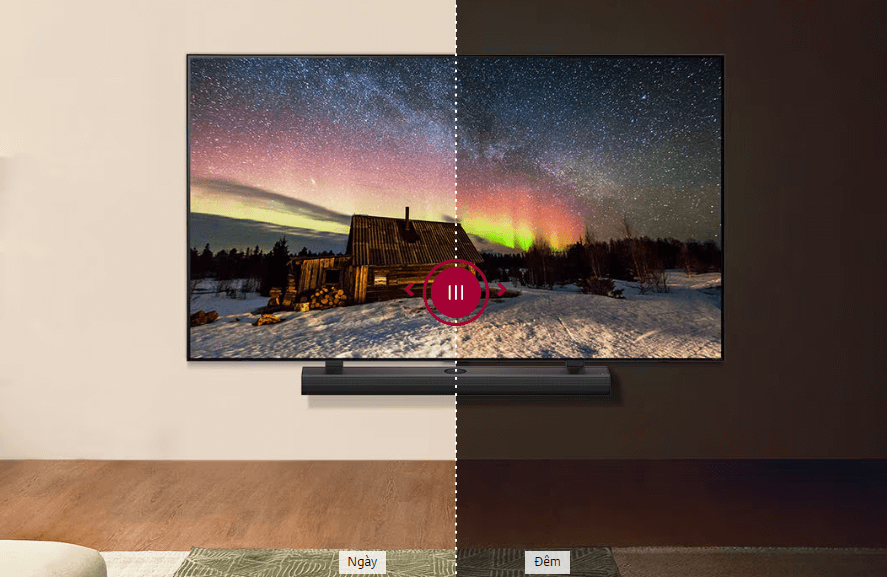 Công nghệ điều chỉnh ánh sáng AI trên TV 50 inch 50QNED80TSA Công nghệ điều chỉnh ánh sáng AI trên TV 50 inch 50QNED80TSA