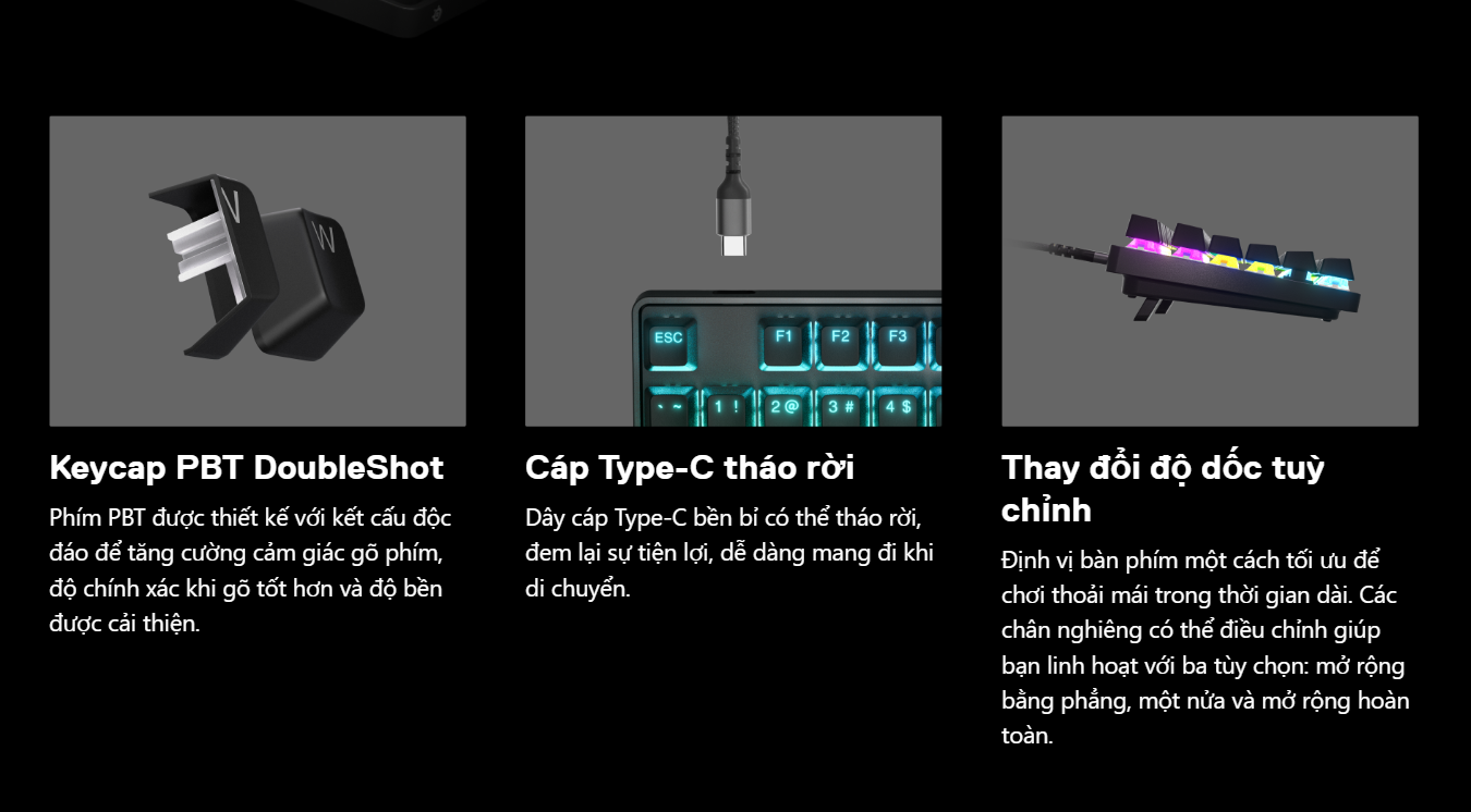 Bàn phím có dây Steelseries Apex 9 TKL US 64847 - Swappable Switch 5